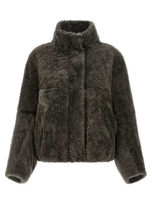 Lambskin Fur Coat — Gray