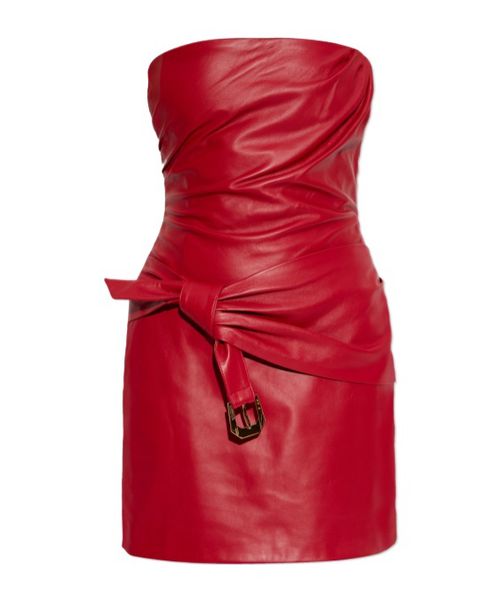 Strapless Zipped Mini Dress