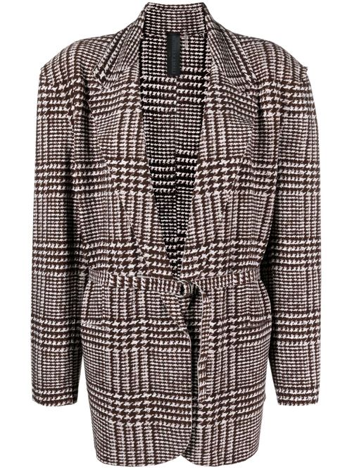 Glenn Plaid Tweed single-breasted blazer - Brown