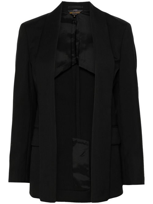 Shawl-lapels wool blazer - Black