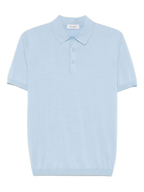 Kangra fine-ribbed polo shirt - Blue
