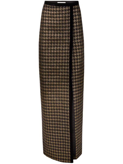 Houndstooth Skirt - Gold