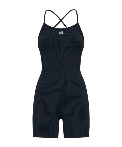 Crossed-shoulder jumpsuit