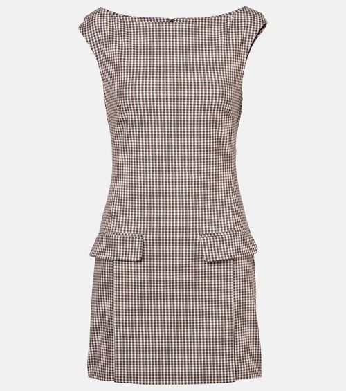 Walker checked minidress