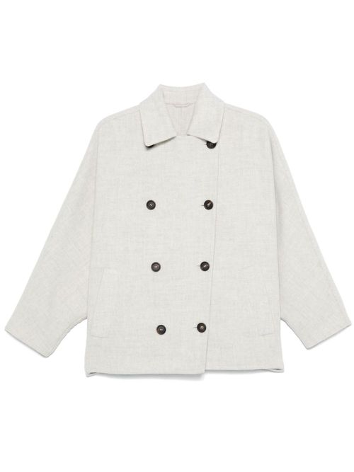 Handcrafted peacoat - White
