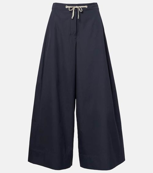 Gufo cotton poplin wide-leg pants