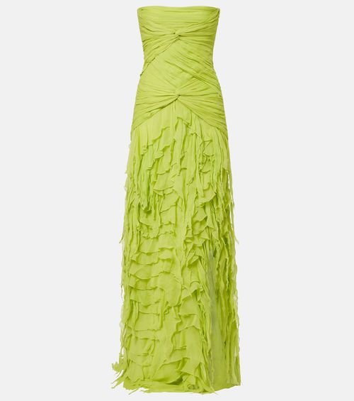 Ruffled georgette maxi dress