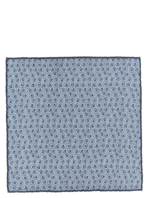 Polka Dot Silk Handkerchief — Blue