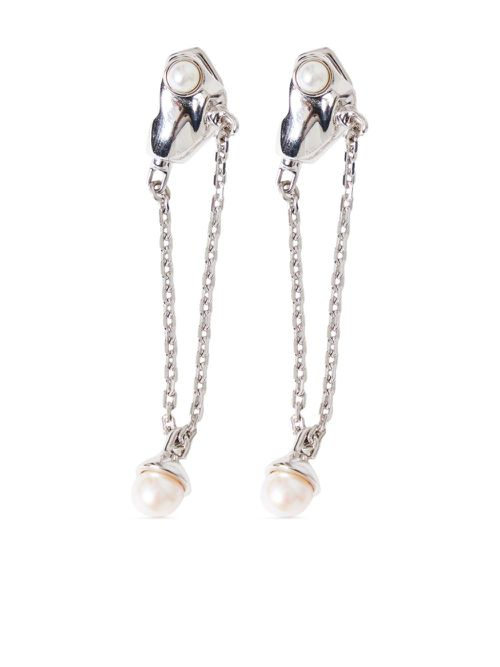 Chain-detail earrings - Silver