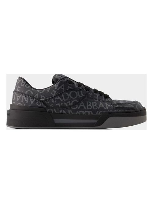 Dolce & Gabbana Men's New Roma Sneakers in Black | Size 40 | CS2036