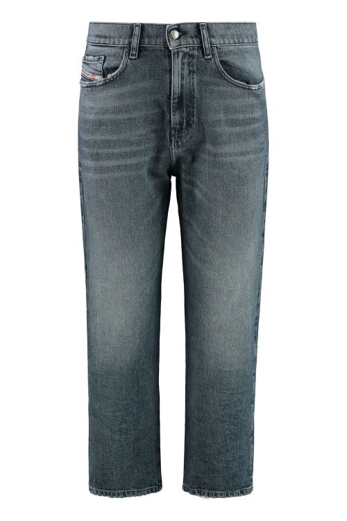 Regular Fit Ripped Denim Jeans for Women
