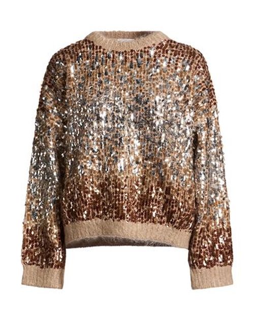 Woman Sweater Sand Size XS Mohair wool, Polyamide, Wool