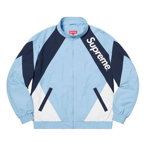 SS20 Week 1 Paneled Track Jacket Contrast Color Stitching Sports Unisex Blue