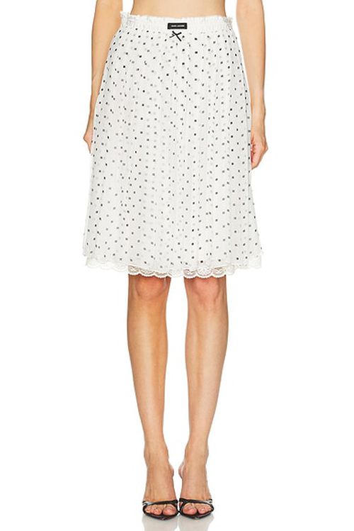 Marc Jacobs Layered Crinkle Chiffon Skirt in White Multi - White. 2 also