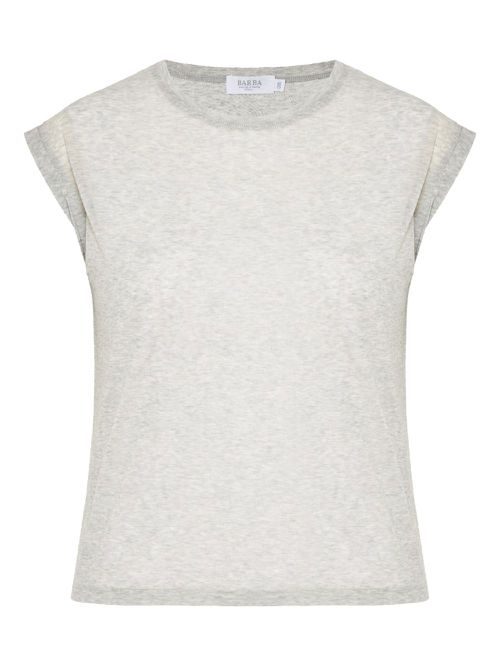 Cap-sleeve T-shirt - Grey