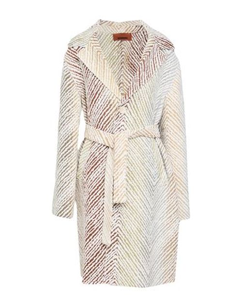 Woman Coat Ivory Size L Acrylic