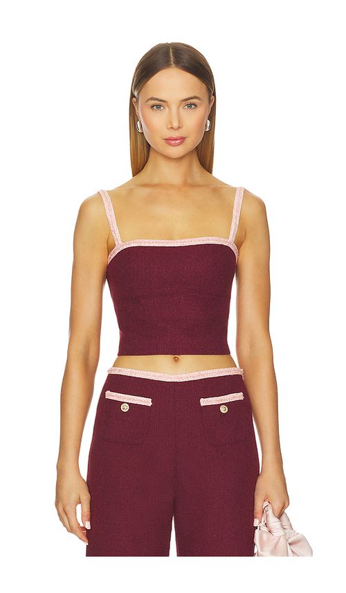 Amanda Uprichard x REVOLVE Windsor Top in Wine & Baby Pink. XS also in L, M