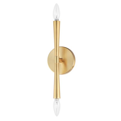 Satin Brass Wall Sconce from the Rome Collection
