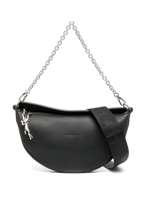 Smile leather crossbody bag - Black