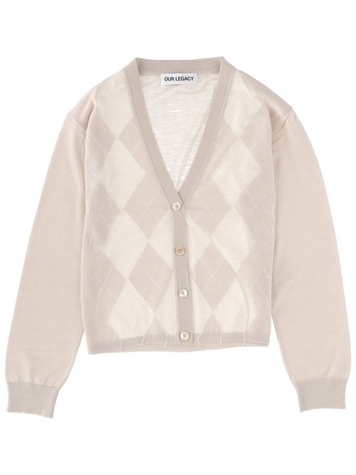 Ivy Cardigan Argyle Fine Wool