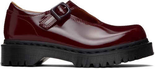 Burgundy Rejena Mary Jane Laquered Leather Loafers