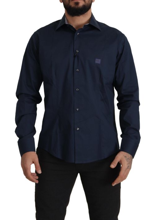 100% Cotton Shirt — Navy