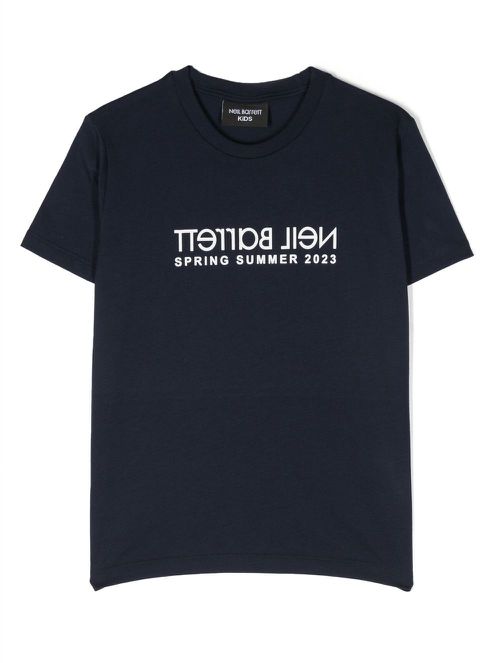 Logo-print T-shirt - Blue