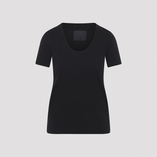 Scoop T-shirt Black Cotton Tshirt - Women