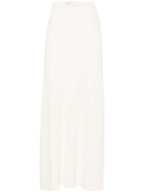 Bias-cut maxi skirt - White