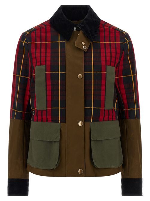 Patchwork Tartan Cotton Jacket — Multicolor