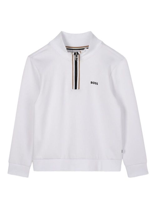 Zip-neck sweatshirt - White