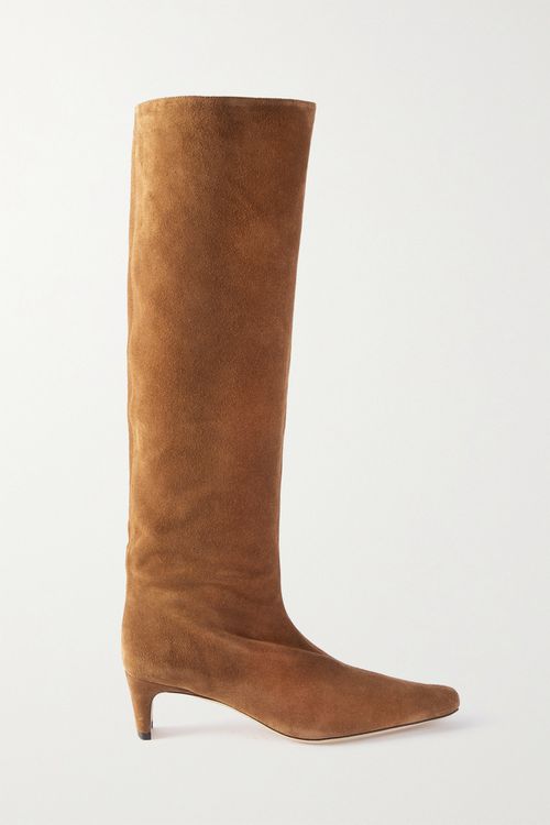 Wally Suede Knee Boots - Brown