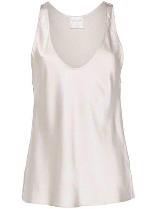 Lightweight satin tank top - Neutrals