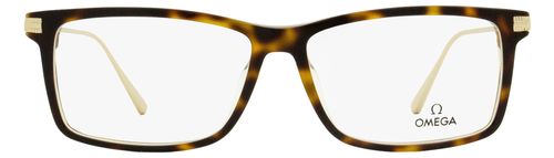 OM5014 Rectangle Acetate-Metal Eyeglasses — Havana