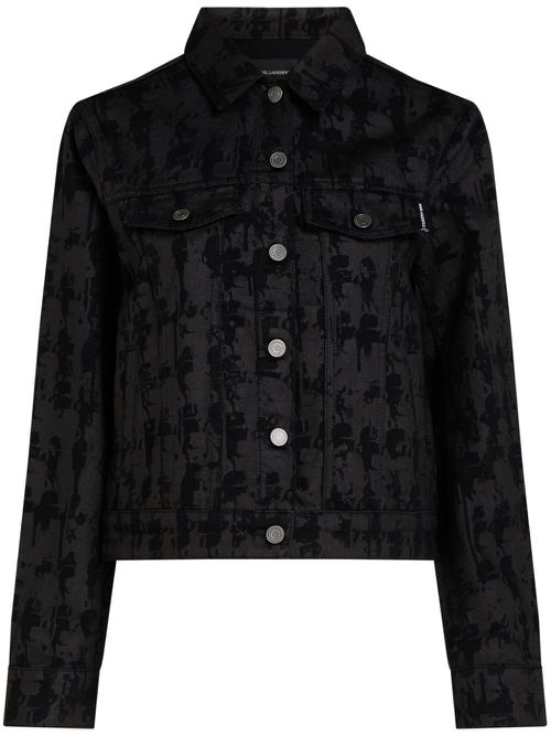 Geometric-print jacket - Black