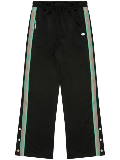 Stripe-detail track pants - Black