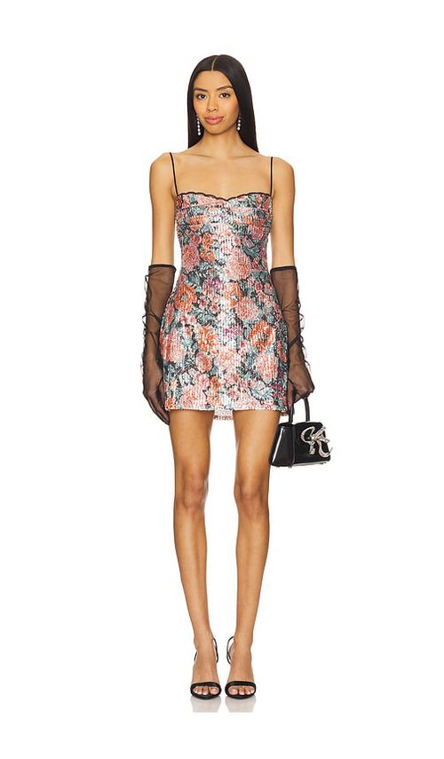 For Love & Lemons MINIKLEID LADONNA in Rose. Größe XS. Also in L