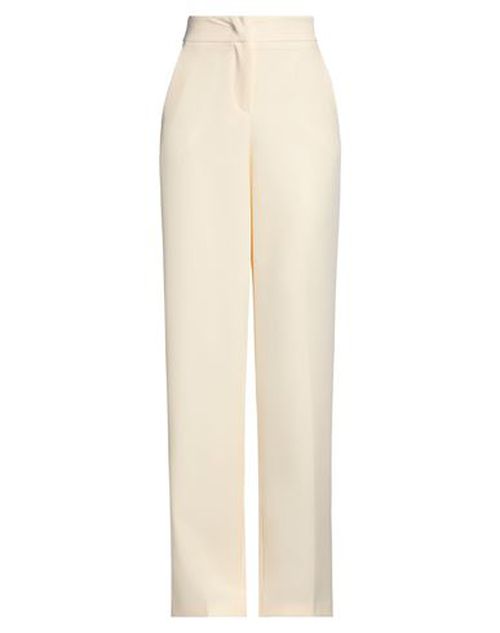 Woman Pants Cream Size S Polyester, Elastane