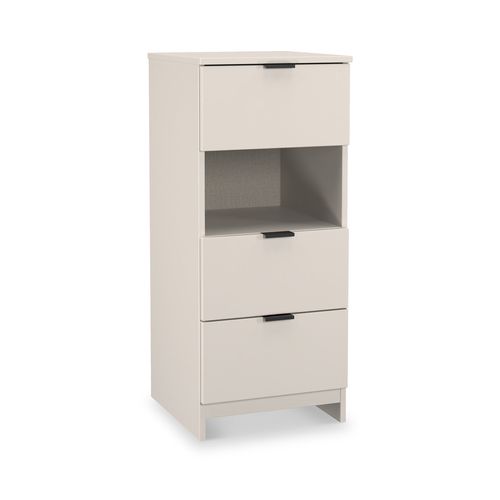 Huxley 3 Drawer Bedside Table | Painted & Oak Finishes | Roseland / Cashmere
