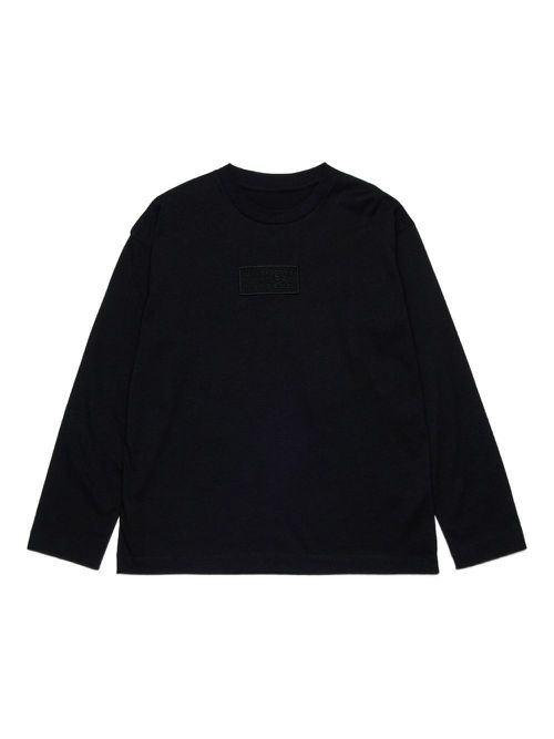 MM6 Maison Margiela Kids logo-patch sweatshirt - Black