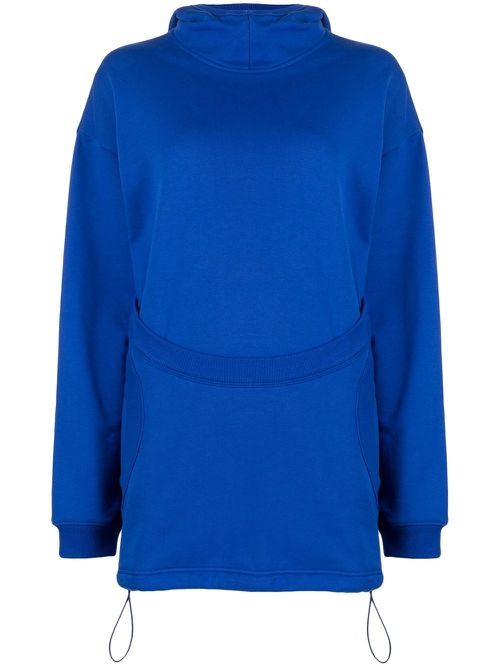 Interlock Mask drawstring hoodie - Blue