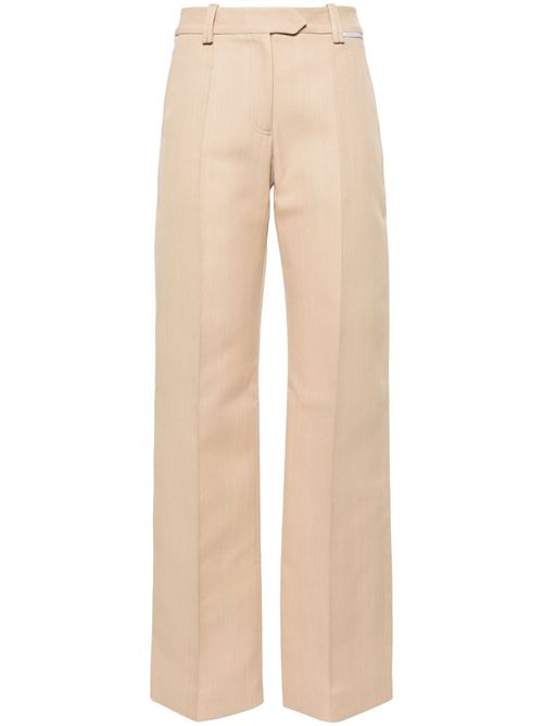 Aleksandre Akhalkatsishvili low-rise straight trousers - Beige