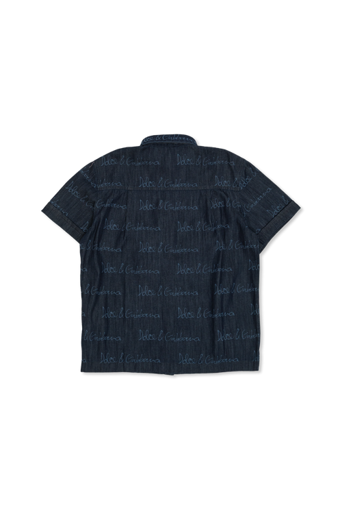 Dolce & Gabbana Kids Denim Shirt With Pocket, Unisex, Navy Blue