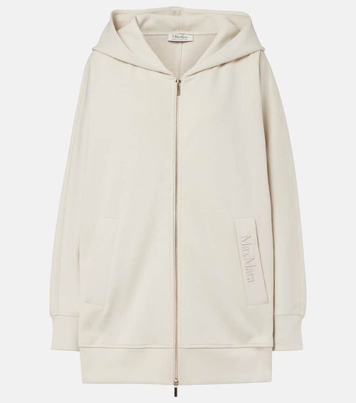Verbano cotton jersey zip-up sweater
