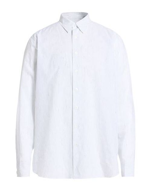 Man Shirt White Size L Linen, Cotton