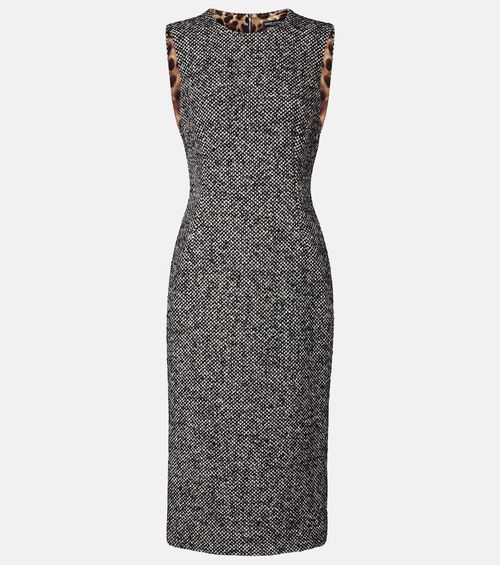 Checked midi dress