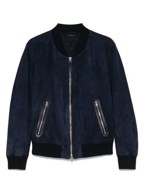Suede Bomber Jacket - Men's - Lamb Suede/Viscose/Cotton