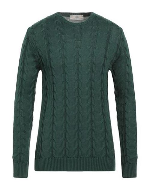 Man Sweater Dark green Size XL Merino Wool, Dralon