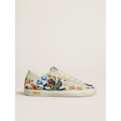 Golden Goose - Women's Super-star With Multicolored Beads And Beige Suede Star, Woman