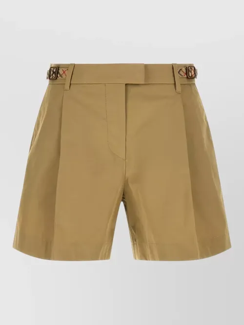 Burberry - raina shorts pleated front adjustable waist